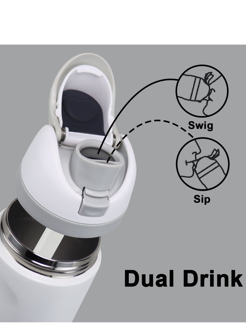 GIFUBOWA Insulated Stainless Steel Water Bottle 950ml With Cover Lid BPA-Free Reusable Insulated Thermos Keeps Cold for 24 Hours for Men Women - Image 2