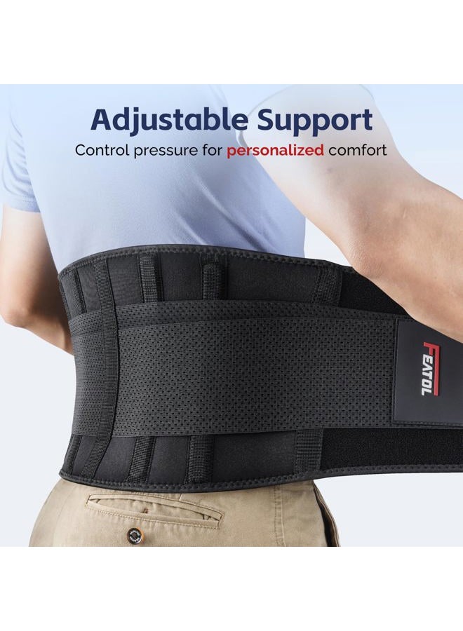 FEATOL Back Brace Lumbar Support-Back Brace for Lifting, Back Pain, Sciatica, Scoliosis, Herniated Disc-Lower Back Brace with Removable Ergonomically Designed 3D Silicone Lumbar Pad for Men & Women - Image 5
