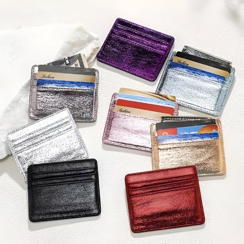 Wallet-an ultra-thin handbag with several card compartments and a coin pocket, made of soft faux leather that is perfect for securely organizing money (Option 5) - Image 2