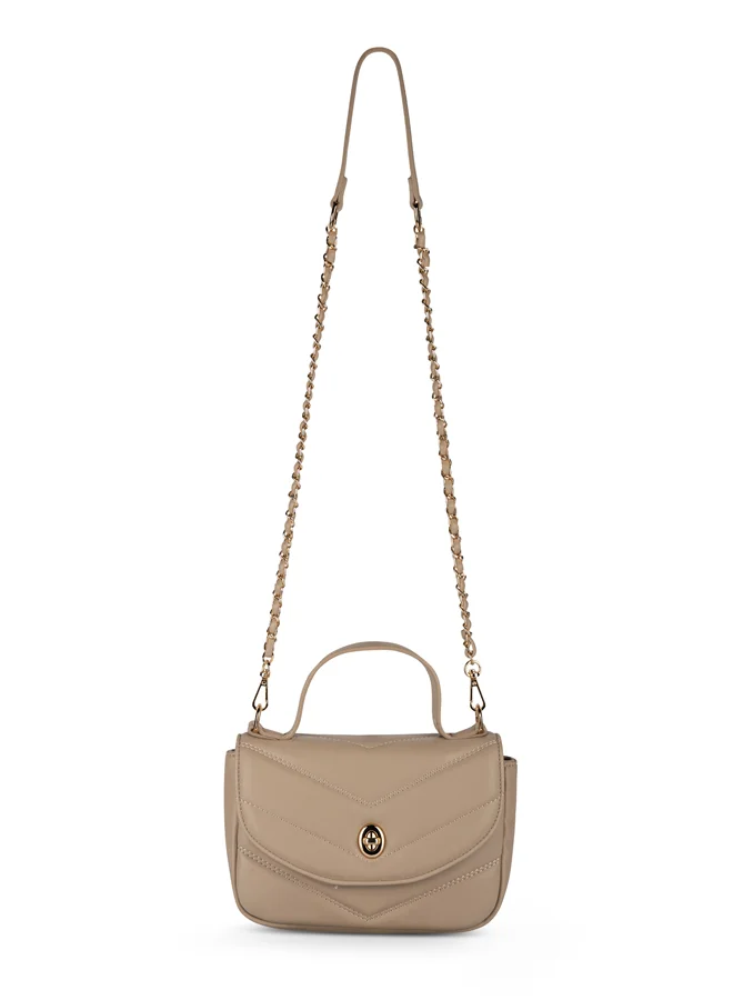Women Quilted Chain Detailed Shoulder Bag