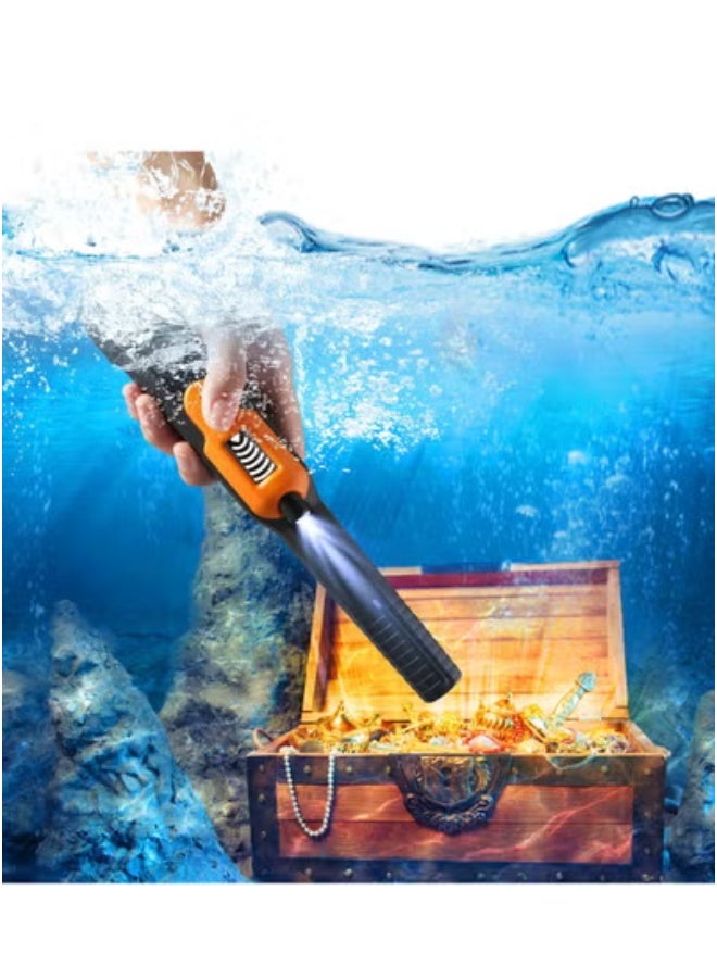 XiuWoo Treasure Hunting Tool, Professional Waterproof Handheld Pin Pointer Wand, 3 Modes Search Treasure Pinpointing Finder Probe with LCD Display for Adult, Kids, 9V Battery Included, Orange - Image 2