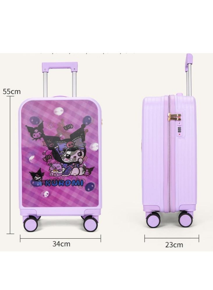 Golden Kids Luggage, 20 Inch Kids Lightweight 3D Trolley Bag, Suitcase with Cartoon Pattern, Travel Gift for Boys and Girls (Little girl ) - Image 2