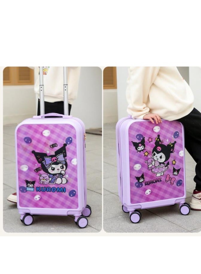 Golden Kids Luggage, 20 Inch Kids Lightweight 3D Trolley Bag, Suitcase with Cartoon Pattern, Travel Gift for Boys and Girls (Little girl ) - Image 3
