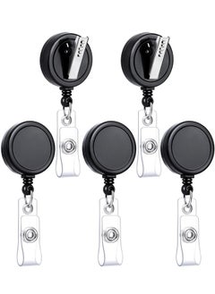 Badge Reel, 5 Pack Retractable Id Badge Holder Reels With Swivel Alligator Clip, Black - pzsku/Z671CC02EE77D4EEDCFB7Z/45/_/1735214686/34525948-5b1a-4990-be26-2a70992000df