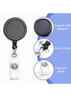 Badge Reel, 5 Pack Retractable Id Badge Holder Reels With Swivel Alligator Clip, Black - pzsku/Z671CC02EE77D4EEDCFB7Z/45/_/1735214716/c4f7a891-5b04-4819-8fcd-9a957165f834