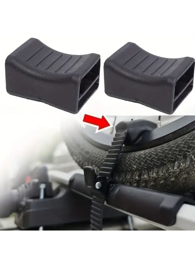 قطعتان من وسادة محول عجلة حامل سقف الدراجة، مصنوعة من السيليكون المتين، مع تثبيت معزز وتركيب سهل. - Image 2