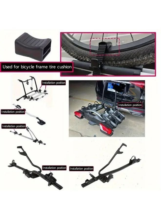 قطعتان من وسادة محول عجلة حامل سقف الدراجة، مصنوعة من السيليكون المتين، مع تثبيت معزز وتركيب سهل. - Image 5