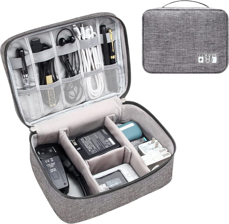 YOUBDM Electronics Organizer Travel Cable Organizer Bag Waterproof Portable Electronic Accessories Case for Cable, Charger, Cord, Hard Drive, Power Bank, USB - Image 1