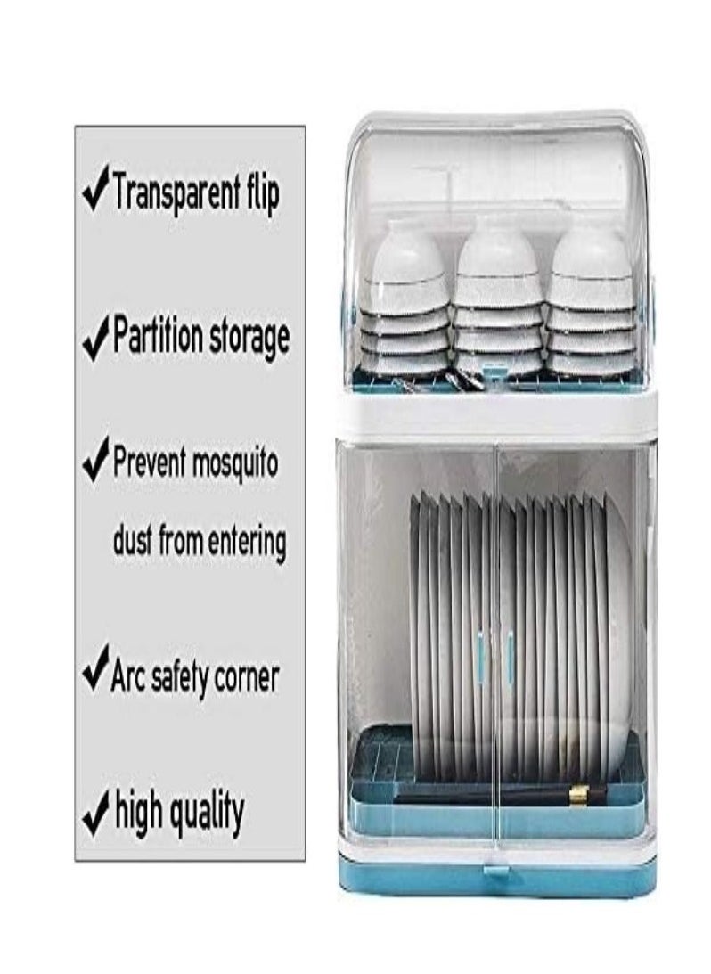 ماركة غير محددة - رفوف أطباق Y-Dish Racks رف أطباق تصريف بطبقتين مع غطاء، رف تجفيف متعدد الوظائف بسعة كبيرة مع لوح تصريف قابل للإزالة، للأطباق وأدوات المائدة والأكواب والأطباق - Image 1