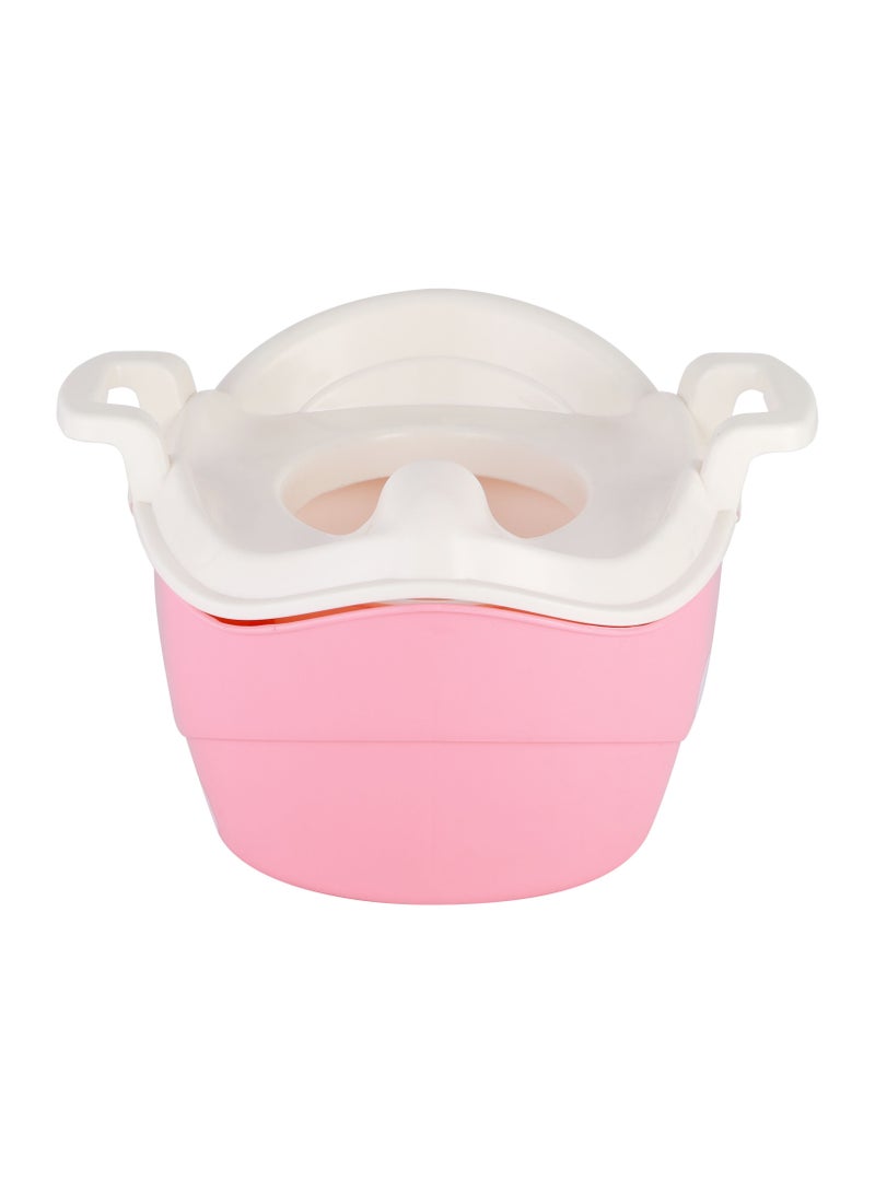BABY PLUS Pink Portable Baby Potty Chair - Splash Shield With Removable Lid, Comfy High Back Rest, Ergonomic Design And Non-Slip Feet - Boy/Girl - Image 3