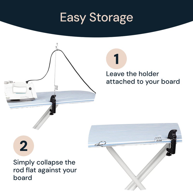 SimplyImagine Flexible Cord Holder for Ironing Board - Universal Steam Iron Cable Minder - Fits All Standard Boards - Image 3