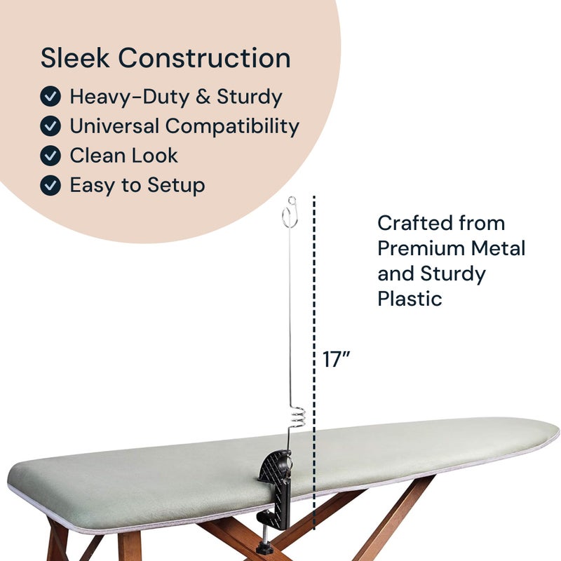 SimplyImagine Flexible Cord Holder for Ironing Board - Universal Steam Iron Cable Minder - Fits All Standard Boards - Image 5