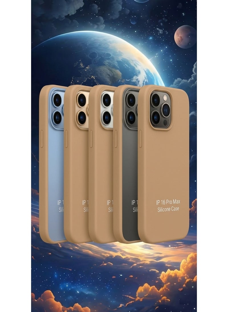 HMC IP 16 Pro Max Premium Silicone Case - Sleek Matte Finish - Image 1