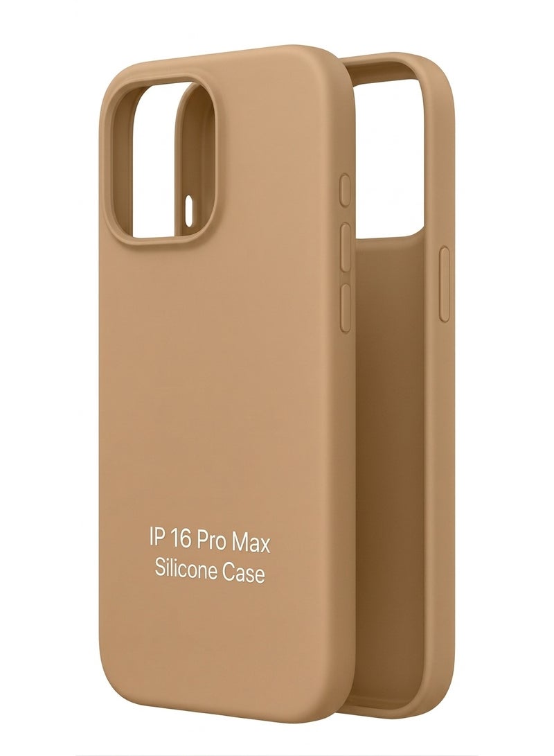 HMC IP 16 Pro Max Premium Silicone Case - Sleek Matte Finish - Image 2