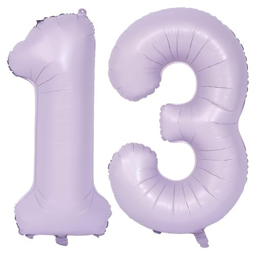 CHANGZHONG 40 In Matte Purple Number Balloons Helium Foil Mylar Balloon Birthday Party banquet Decoration Digital 13 - Image 1