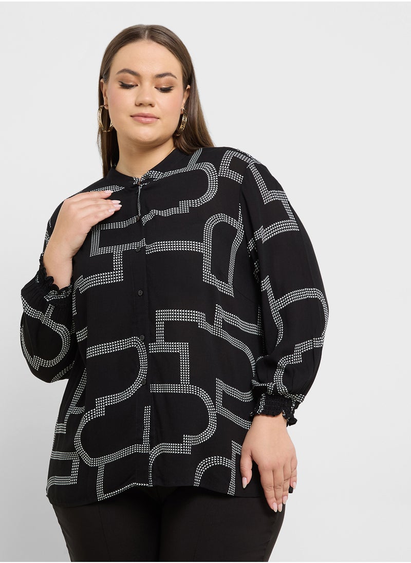 Only Carmakoma Printed button down shirt  - Image 1