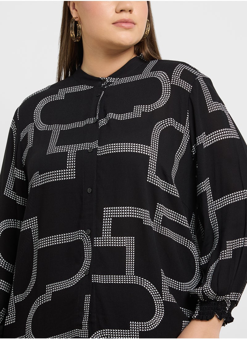 Only Carmakoma Printed button down shirt  - Image 3