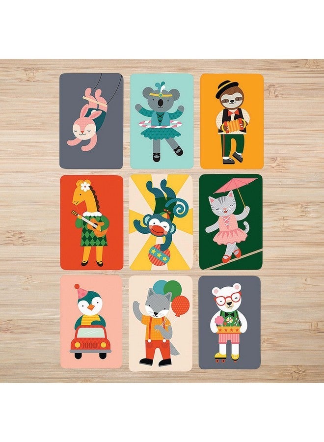 بيتي كولاج لعبة بطاقة Petit Collage Silly Monkey Kids - لعبة عائلية مثيرة وملونة مع علبة تخزين قوية - سهلة اللعب - لعبة سفر مثالية للأطفال - 2-4 لاعبين ، من سن 4+ - Image 2