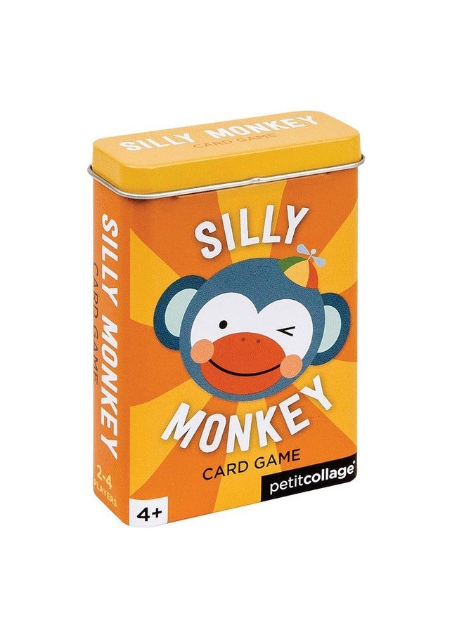 بيتي كولاج لعبة بطاقة Petit Collage Silly Monkey Kids - لعبة عائلية مثيرة وملونة مع علبة تخزين قوية - سهلة اللعب - لعبة سفر مثالية للأطفال - 2-4 لاعبين ، من سن 4+ - Image 3