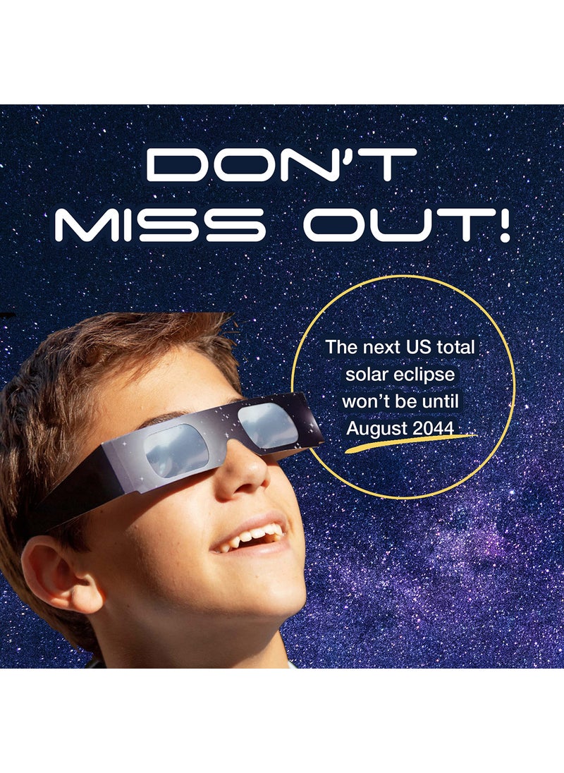 Soluna Solar Eclipse Glasses AAS Approved 2024 - Made in the USA CE and ISO Certified Safe Shades for Direct Sun Viewing (5 Pack)  - Image 4