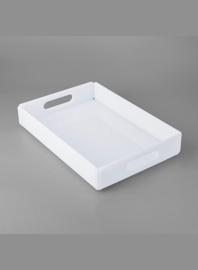 Garkoo – Premium Acrylic Serving Tray – 30×20 cm – Durable Seamless Design with Handles – Side Opening – Ideal for Hotels, Restaurants & Room Service