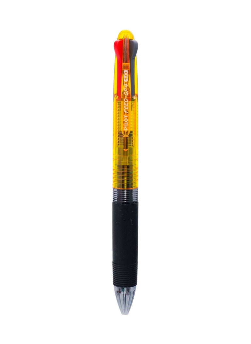 PILOT GP4 Muti Ink Ballpoint Pen 1.0mm Tip Yellow Barrel  - Image 2