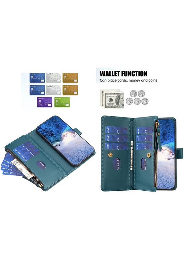 S-TOP Case For Samsung Galaxy A53 9 Card Slots Zipper Wallet Leather Flip Phone Case - Image 5