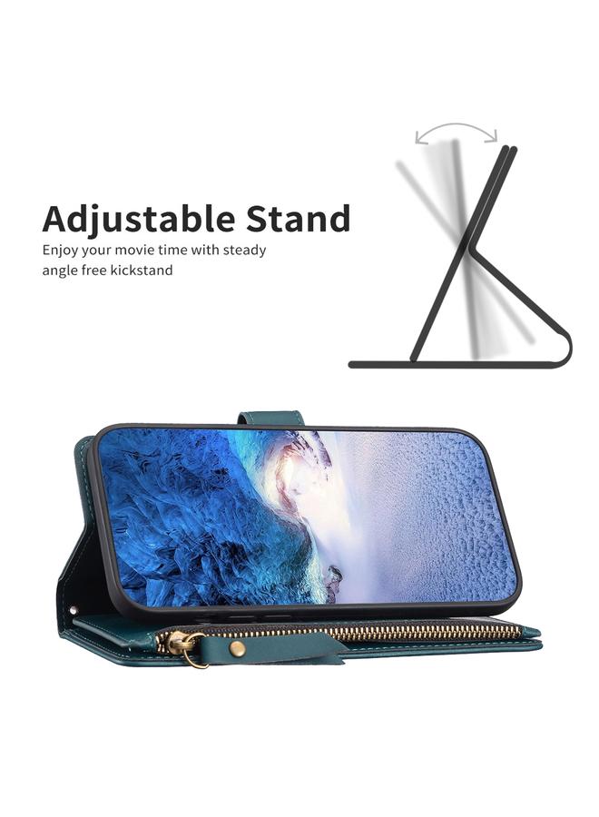 S-TOP Case For Samsung Galaxy A53 9 Card Slots Zipper Wallet Leather Flip Phone Case - Image 4