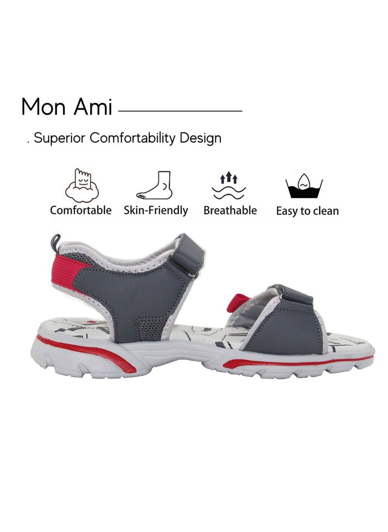 Mon Ami Mon Ami Boys and Kids Sandals | Soft Bottom, Velcro Strap Children Sports Sandals Unisex - Summer Baby Boy Sandals for Beach, Outdoor & Seaside | Casual Sandals for Toddler Girls, Boys & Kids  - Image 4