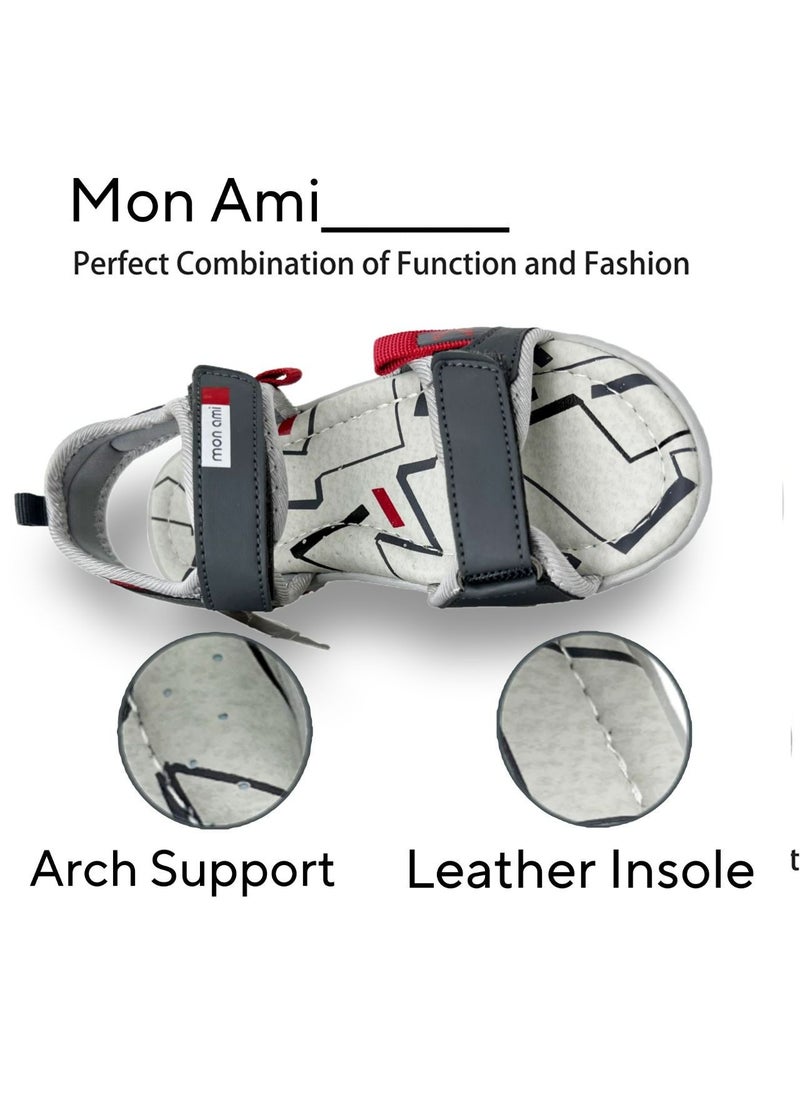 Mon Ami Mon Ami Boys and Kids Sandals | Soft Bottom, Velcro Strap Children Sports Sandals Unisex - Summer Baby Boy Sandals for Beach, Outdoor & Seaside | Casual Sandals for Toddler Girls, Boys & Kids  - Image 5