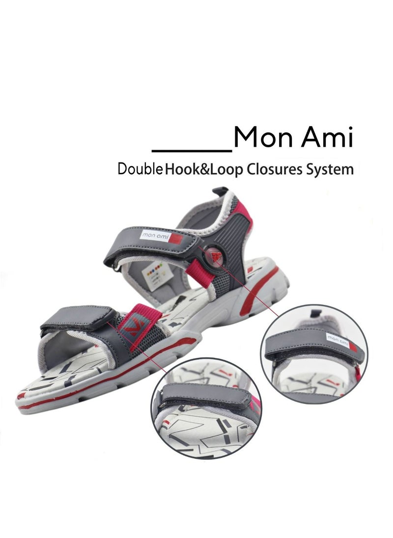 Mon Ami Mon Ami Boys and Kids Sandals | Soft Bottom, Velcro Strap Children Sports Sandals Unisex - Summer Baby Boy Sandals for Beach, Outdoor & Seaside | Casual Sandals for Toddler Girls, Boys & Kids  - Image 3