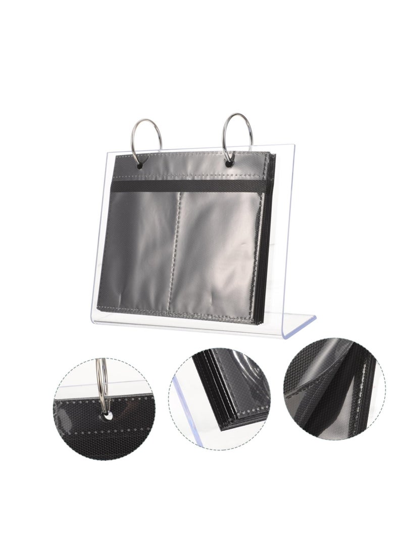 Excefore 68 Pockets Acrylic Desk Mini Photo Picture Album, Photo Frame Flip Photo Album, Suitable for Photos Photocard Stand Plastic Acrylic Card Holder Office, 6.5*8.9CM  - Image 5