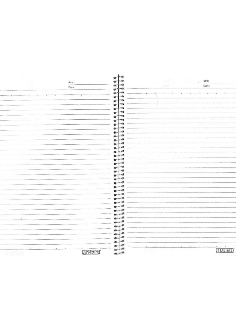 PARTNER - 1-Piece A4 Size Spiral Binded Ruled Notebook 100 Sheets Kraft Brown Cover Cream Sheets - Image 1