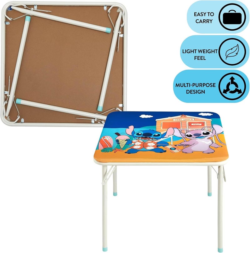 Idea Nuova Disney Stitch Kids Activity Table and Chair Set, 3-Piece Folding Toddler Table with 2 Chairs, Padded Seats, Durable Frame for Play, Crafts & Snacks - Image 5