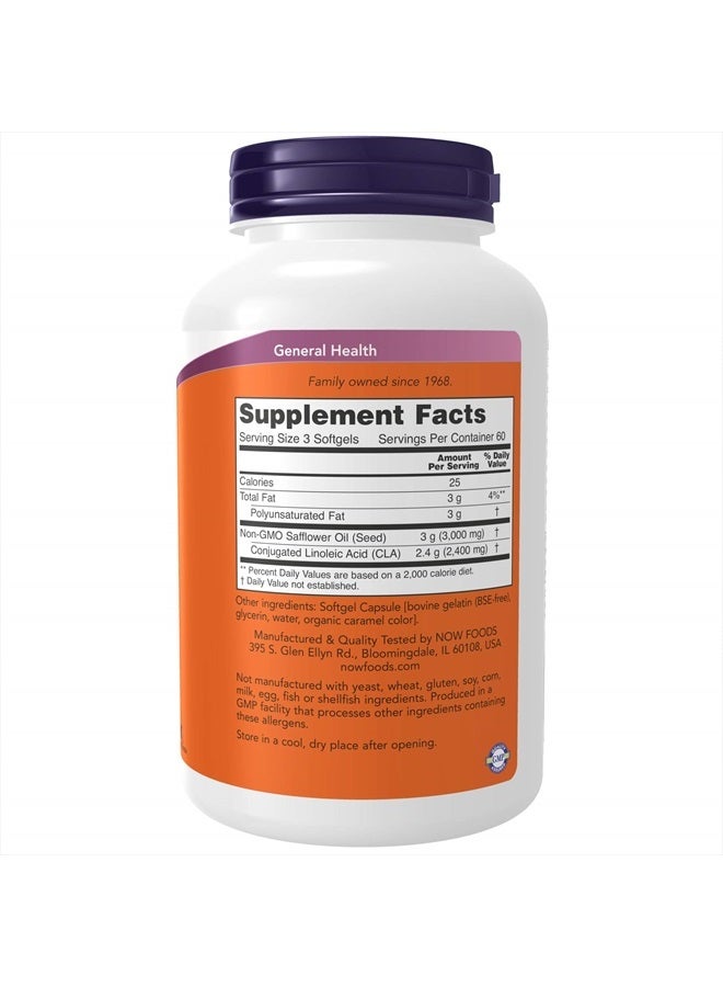 now مكملات، حمض اللينوليك المترافق 800 ملغ، زيت غذائي، 180 كبسولة لينة - Image 2