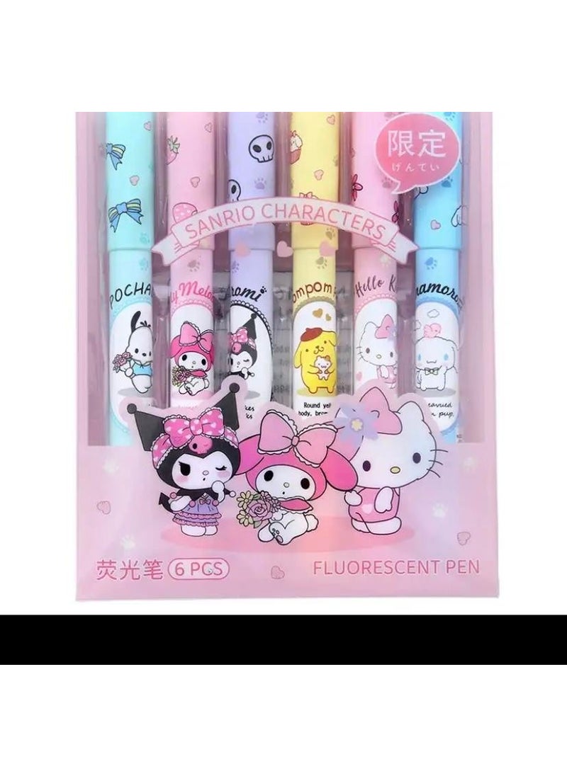 Kawai Sanrio Characters Highlighter Pen 6 Pcs - pzsku/Z671D53148A05BB804D13Z/45/_/1730607604/c93551a2-dadd-4b64-801c-b010ae4566d5