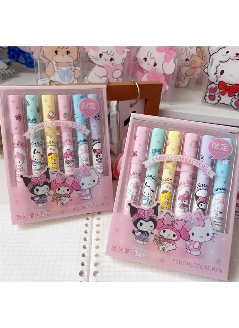 Kawai Sanrio Characters Highlighter Pen 6 Pcs - pzsku/Z671D53148A05BB804D13Z/45/_/1730607623/52be694a-c060-48eb-b709-64a2c578f203