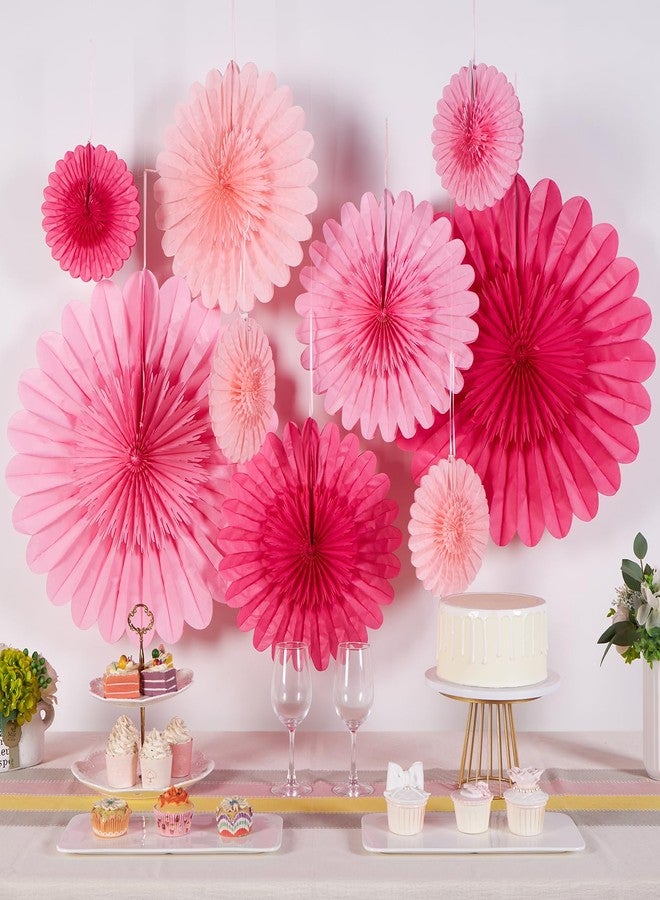 PAPER JAZZ Hot Pink Paper Flower Birthday Decoration, Large Paper Fans Party Decoration,Giant Decorations Valentines Day Decorations for Birthday Baby Shower Graduation Galentine's Day. - Image 3