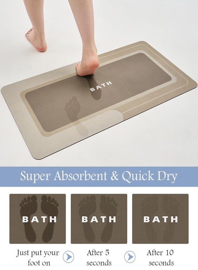 MontVoo Bath Mat-Bath Mat Rug Non Slip Super Absorbent Stain Resistant Quick Dry Thin Bathroom Rug-Bath Mats for Bathroom Floor Bathtub Vanity-Bathmat Bath Rug Easy Care-17"x35",Black - Image 3