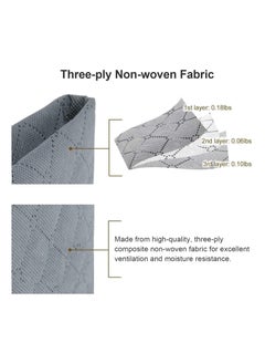 Anmi Large Storage Bags, 4 Pack Clothes Storage Bins Foldable Closet Organizers Storage Containers with Durable Handles Thick Fabric for Blanket Comforter Clothing (Gray)  - Image 5