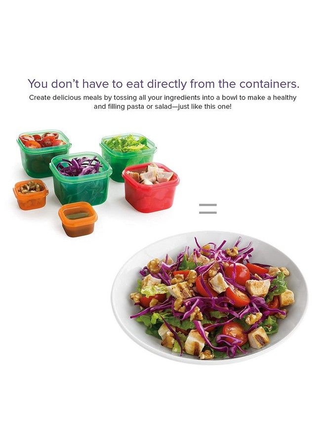 21 Day Fix Portion Control Containers Food Storage And Meal Prep Containers For Weight Loss Program Bpa Free Reusable Locking Lids Colorcoded Stop Counting Calories 7 Piece Kit