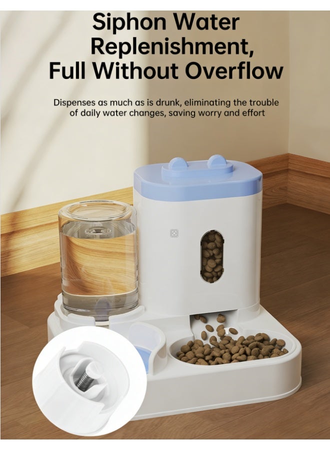 3-in-1 Automatic Pet Feeder and Water Dispenser, 10 Days Capacity Gravity Food and Water Station for Cats and Small-Medium Dogs, Spill-Proof Detachable Washable Pet Feeding Supplies (Yellow) - Image 5