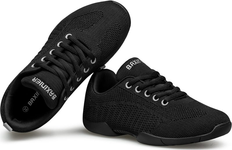 BAXINIER Girls Black Cheerleading Shoes Breathable Youth Cheer Competition Sneakers Athletic Training Dance Tennis Walking Shoes - Black 10 Toddler - Image 5