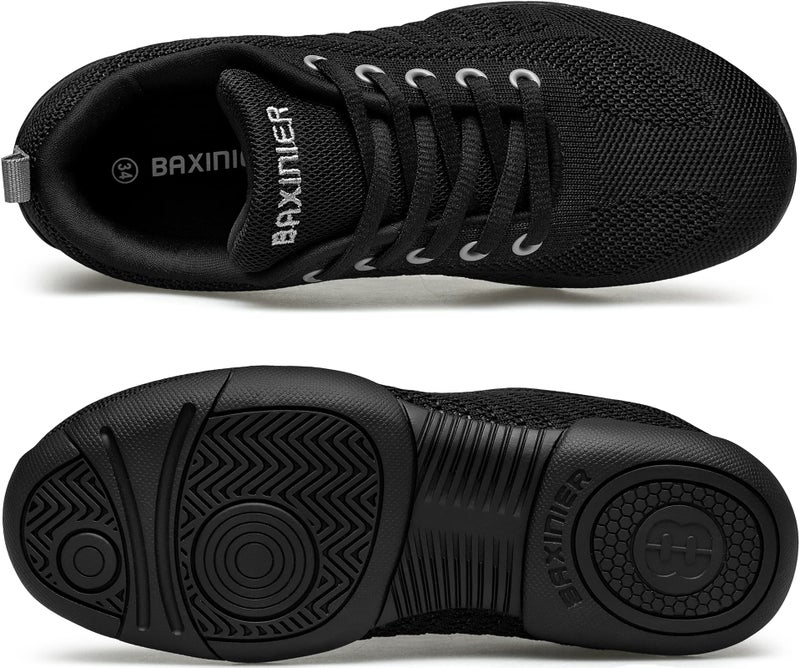 BAXINIER Girls Black Cheerleading Shoes Breathable Youth Cheer Competition Sneakers Athletic Training Dance Tennis Walking Shoes - Black 10 Toddler - Image 2