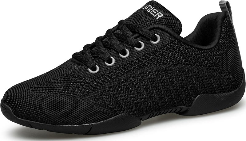 BAXINIER Girls Black Cheerleading Shoes Breathable Youth Cheer Competition Sneakers Athletic Training Dance Tennis Walking Shoes - Black 10 Toddler - Image 1