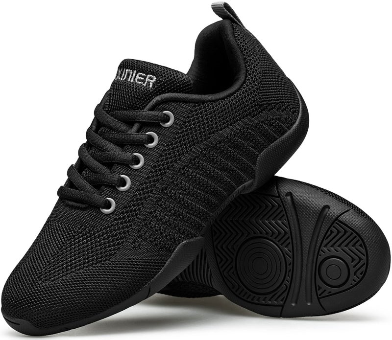 BAXINIER Girls Black Cheerleading Shoes Breathable Youth Cheer Competition Sneakers Athletic Training Dance Tennis Walking Shoes - Black 10 Toddler - Image 3