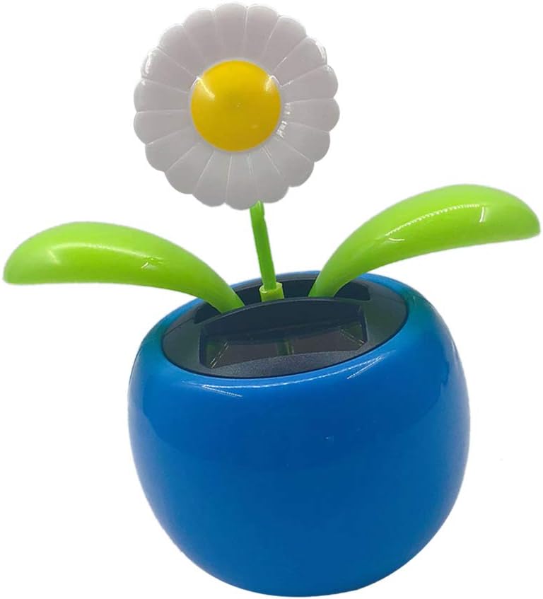 klarako Assorted Colorful Flowerpots Solar Toy, Holiday Birthday Gift Car Dashboard Home Decor, Bobble Plant Solar Toy  Daisy, 10.5x6.5x11.3cm - Image 2