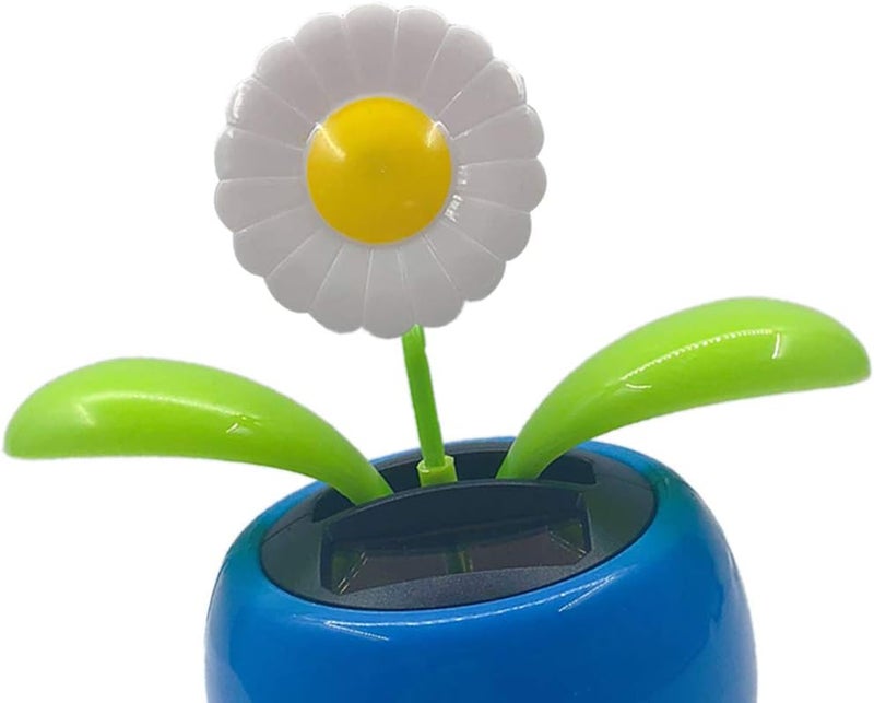 klarako Assorted Colorful Flowerpots Solar Toy, Holiday Birthday Gift Car Dashboard Home Decor, Bobble Plant Solar Toy  Daisy, 10.5x6.5x11.3cm - Image 5