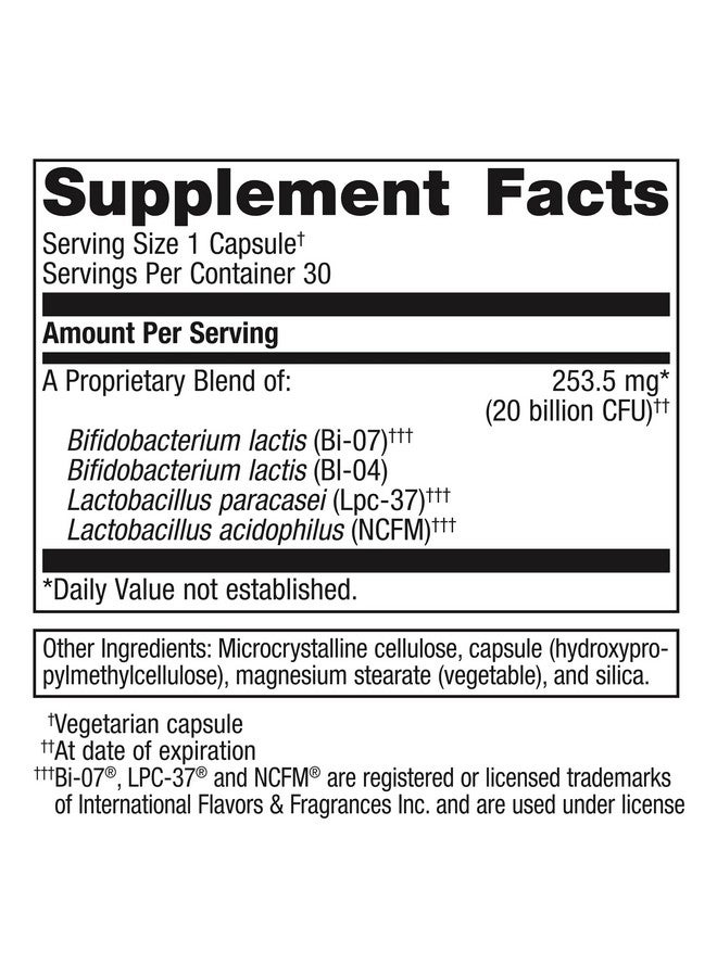 Metagenics UltraFlora Restore Probiotic - Probiotic For Intestinal Flora Support* - Relief of Occasional Loose Stools* - Probiotics for Digestive Health* - Non-GMO & Gluten-Free - 30 Capsules - Image 2