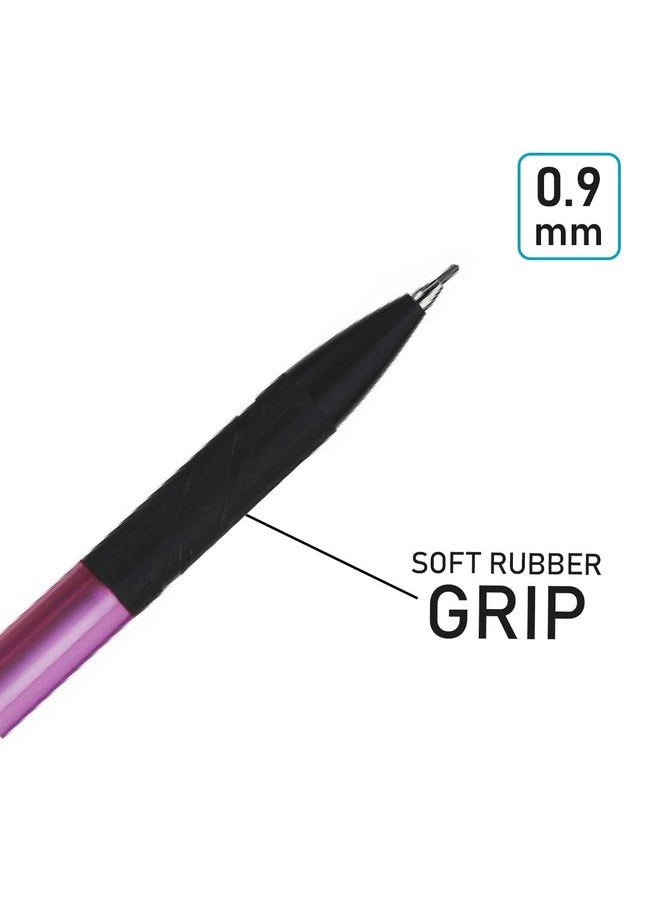 Flair - FLAIR Clixx Bold 0.9 mm Mechanical Pencil Pouch Pack | Triangular Barrel for Relaxed Drawing | Light Weight with Comfortable Grip | Pack of 10 - Image 1